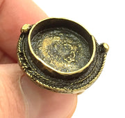 Adjustable Ring Blank, (16mm blank ) Antique Bronze Plated Brass G5568