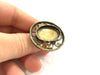 Adjustable Ring Blank, (25x18mm blank ) Antique Bronze Plated Brass G5573