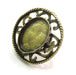 Adjustable Ring Blank, (25x18mm blank ) Antique Bronze Plated Brass G5573