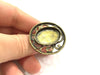 Adjustable Ring Blank, (25x18mm blank ) Antique Bronze Plated Brass G5573