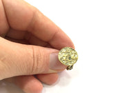 Adjustable Ring Blank, (15mm blank ) Antique Bronze Plated Brass G5576