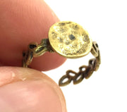 Adjustable Ring Blank, (10mm blank ) Antique Bronze Plated Brass G5581