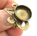 Adjustable Ring Blank, (16mm blank ) Antique Bronze Plated Brass G5582