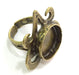 Adjustable Ring Blank, (16mm blank ) Antique Bronze Plated Brass G5582
