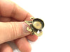 Adjustable Ring Blank, (16mm blank ) Antique Bronze Plated Brass G5582