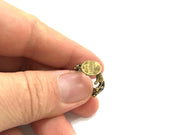 Adjustable Ring Blank, (10mm blank ) Antique Bronze Plated Brass G5585