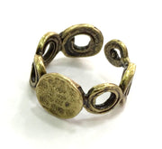 Adjustable Ring Blank, (10mm blank ) Antique Bronze Plated Brass G5587