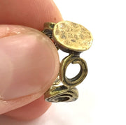 Adjustable Ring Blank, (10mm blank ) Antique Bronze Plated Brass G5587