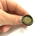 Adjustable Ring Blank, (20mm blank ) Antique Bronze Plated Brass G5589