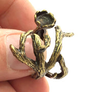 Adjustable Ring Blank, (8mm blank ) Antique Bronze Plated Brass G11589