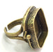 Adjustable Ring Blank, (20mm blank ) Antique Bronze Plated Brass G5537
