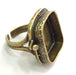 Adjustable Ring Blank, (20mm blank ) Antique Bronze Plated Brass G5537