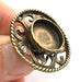 Adjustable Ring Blank, (16mm blank ) Antique Bronze Plated Brass G5539