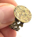 Adjustable Ring Blank, (15mm blank ) Antique Bronze Plated Brass G5543