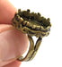 Adjustable Ring Blank, (16mm blank ) Antique Bronze Plated Brass G5544