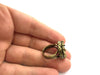 Adjustable Ring Blank, (16mm blank ) Antique Bronze Plated Brass G5544