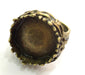Adjustable Ring Blank, (16mm blank ) Antique Bronze Plated Brass G5544