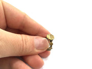 Adjustable Ring Blank, (10mm blank ) Antique Bronze Plated Brass G5545