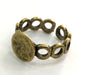 Adjustable Ring Blank, (10mm blank ) Antique Bronze Plated Brass G5547