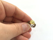 Adjustable Ring Blank, (10mm blank ) Antique Bronze Plated Brass G5547