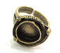 Adjustable Ring Blank, (10mm blank ) Antique Bronze Plated Brass G5540