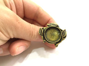 Adjustable Ring Blank, (20mm blank ) Antique Bronze Plated Brass G5554