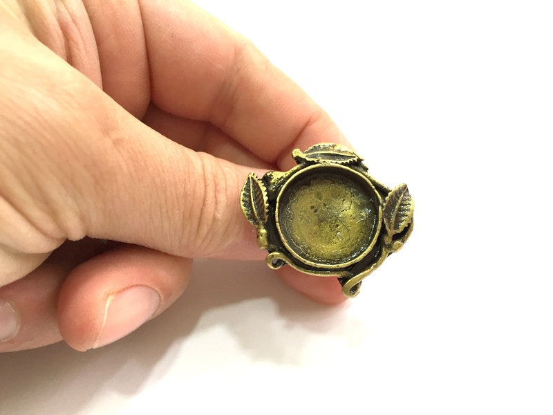 Adjustable Ring Blank, (20mm blank ) Antique Bronze Plated Brass G5554