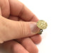 Adjustable Ring Blank, (15mm blank ) Antique Bronze Plated Brass G5556