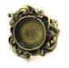 Adjustable Ring Blank, (20mm blank ) Antique Bronze Plated Brass G5562