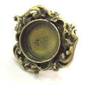 Adjustable Ring Blank, (20mm blank ) Antique Bronze Plated Brass G5562