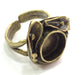 Adjustable Ring Blank, (10mm blank ) Antique Bronze Plated Brass G5564