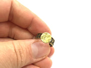 Adjustable Ring Blank, (10mm blank ) Antique Bronze Plated Brass G5567