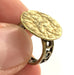 Adjustable Ring Blank, (15mm blank ) Antique Bronze Plated Brass G5574