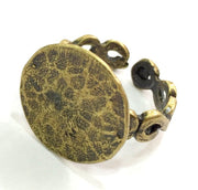 Adjustable Ring Blank, (15mm blank ) Antique Bronze Plated Brass G5576