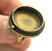 Adjustable Ring Blank, (20mm blank ) Antique Bronze Plated Brass G5589