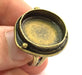 Adjustable Ring Blank, (20mm blank ) Antique Bronze Plated Brass G5589