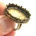 Adjustable Ring Blank, (25mm blank ) Antique Bronze Plated Brass G5597