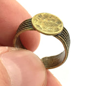 Ring Blank Base Bezel Setting Adjustable  Blank, (10mm blank ) Antique Bronze Plated Brass G5599