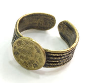 Ring Blank Base Bezel Setting Adjustable  Blank, (10mm blank ) Antique Bronze Plated Brass G5599
