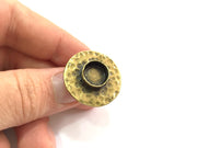 Adjustable Ring Blank, (10mm blank ) Antique Bronze Plated Brass G5603