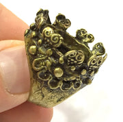 Adjustable Ring Blank, (20mm blank ) Antique Bronze Plated Brass G5607