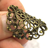 Adjustable Ring Blank, (2mm blank ) Antique Bronze Plated Brass G5610