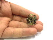 Adjustable Ring Blank, (4mm and 5mm blank ) Antique Bronze Plated Brass G5611