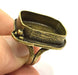 Adjustable Ring Blank, (25x18mm blank ) Antique Bronze Plated Brass G5620