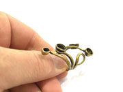 Adjustable Ring Blank, (4,6,7,8mm blank ) Antique Bronze Plated Brass G5621