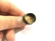 Adjustable Ring Blank, (25x18mm blank ) Antique Bronze Plated Brass G5624