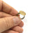 Ring Blank Base Bezel Setting Adjustable  Blank, (15mm blank ) Antique Bronze Plated Brass G5626