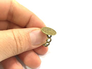 Adjustable Ring Blank, (15mm blank ) Antique Bronze Plated Brass G5643
