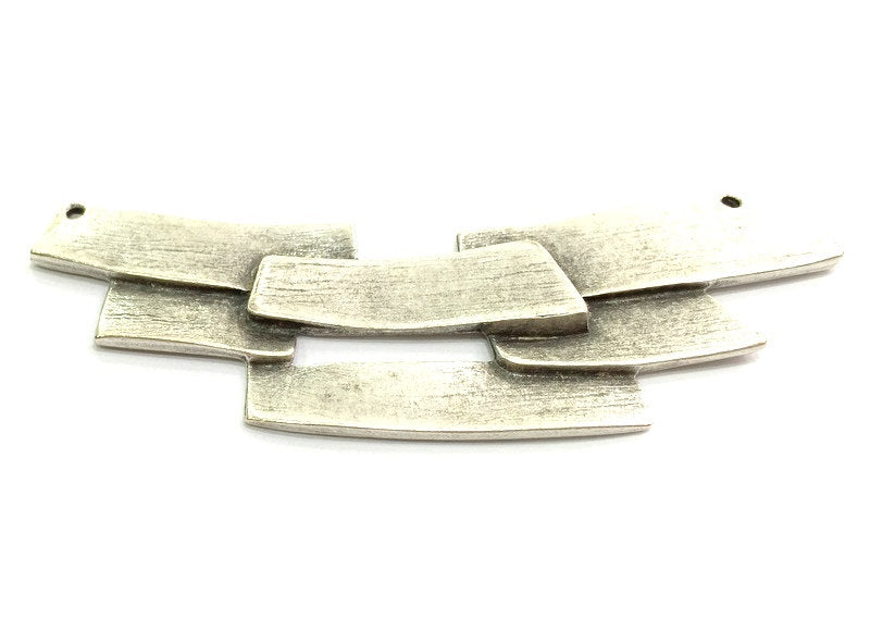 Antique Silver Pendants (94x30mm) Antique Silver Plated Metal  G5644