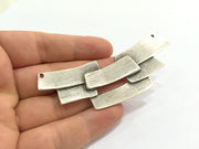 Antique Silver Pendants (94x30mm) Antique Silver Plated Metal  G5644